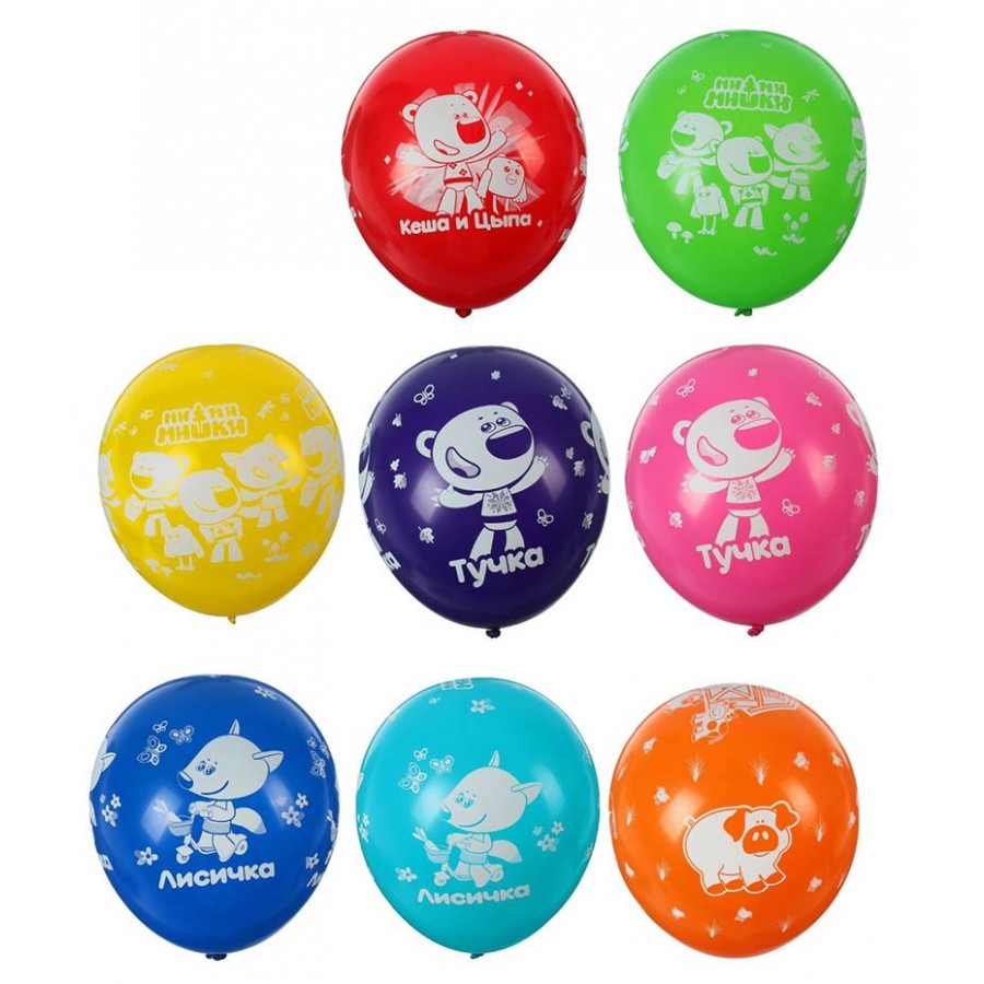 Фольгированный шар мимимишки. Шар мимимишки. /. Шар (18"/46 см) круг, ми-ми-мишки друзья 411504. Шарик мимимишки фольгированный.